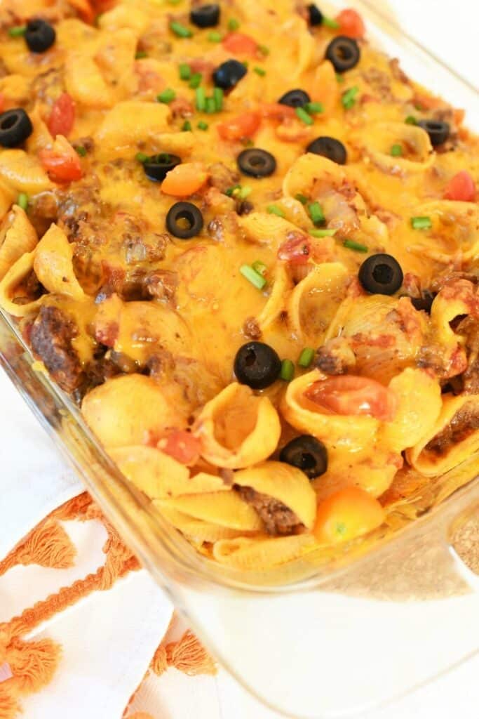 Cheesy Taco Pasta Casserole - Sizzling Eats