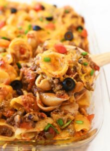 Cheesy Taco Pasta Casserole - Sizzling Eats