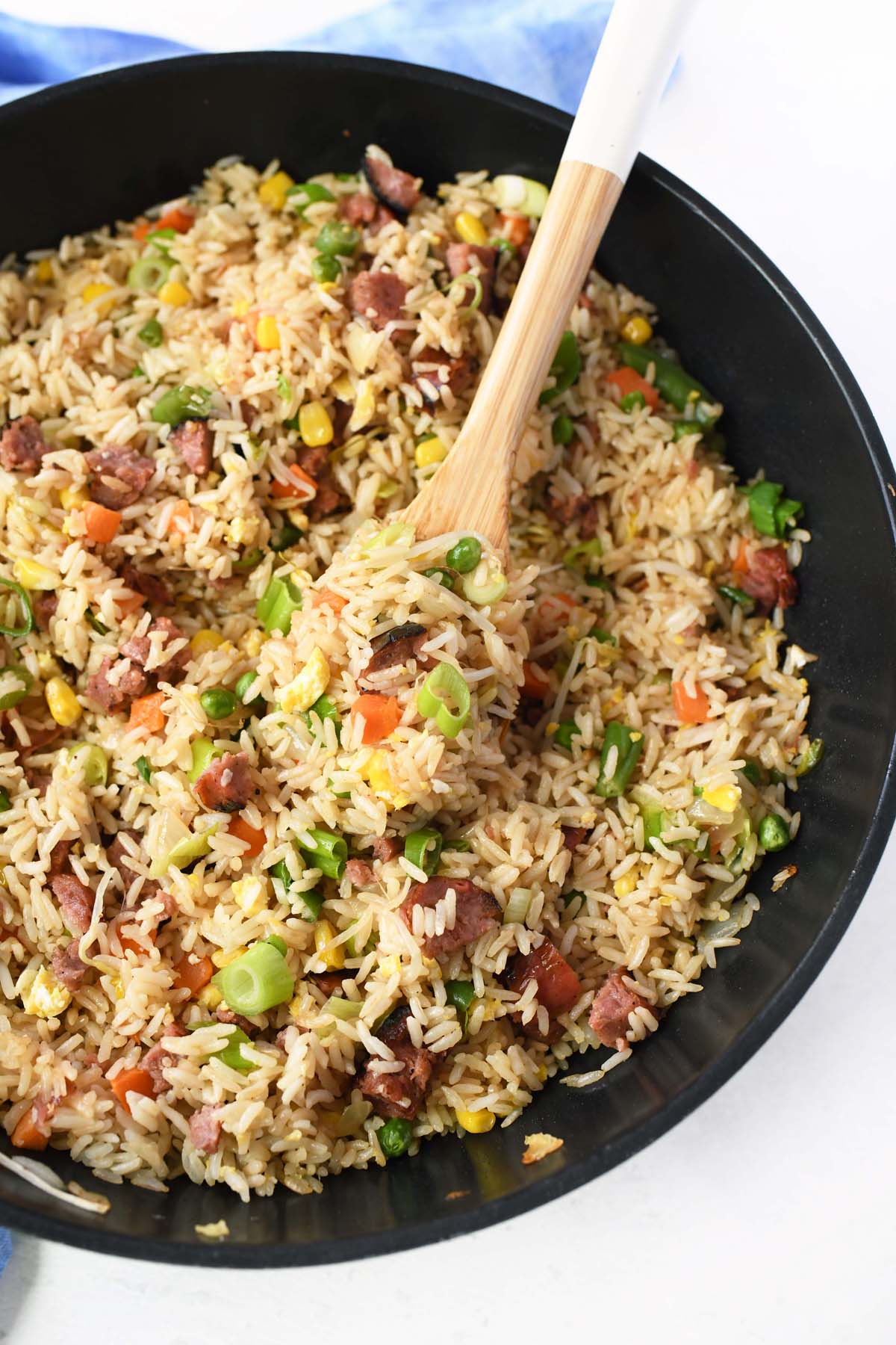 Chinese Sausage Fried Rice Recipe Sizzling Eats